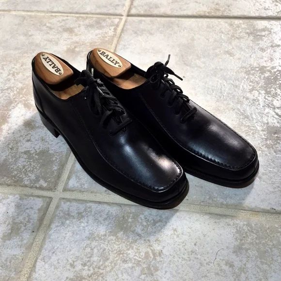 Bally Men's VERONA Black Leather Dress Shoes - Picture 1 of 11